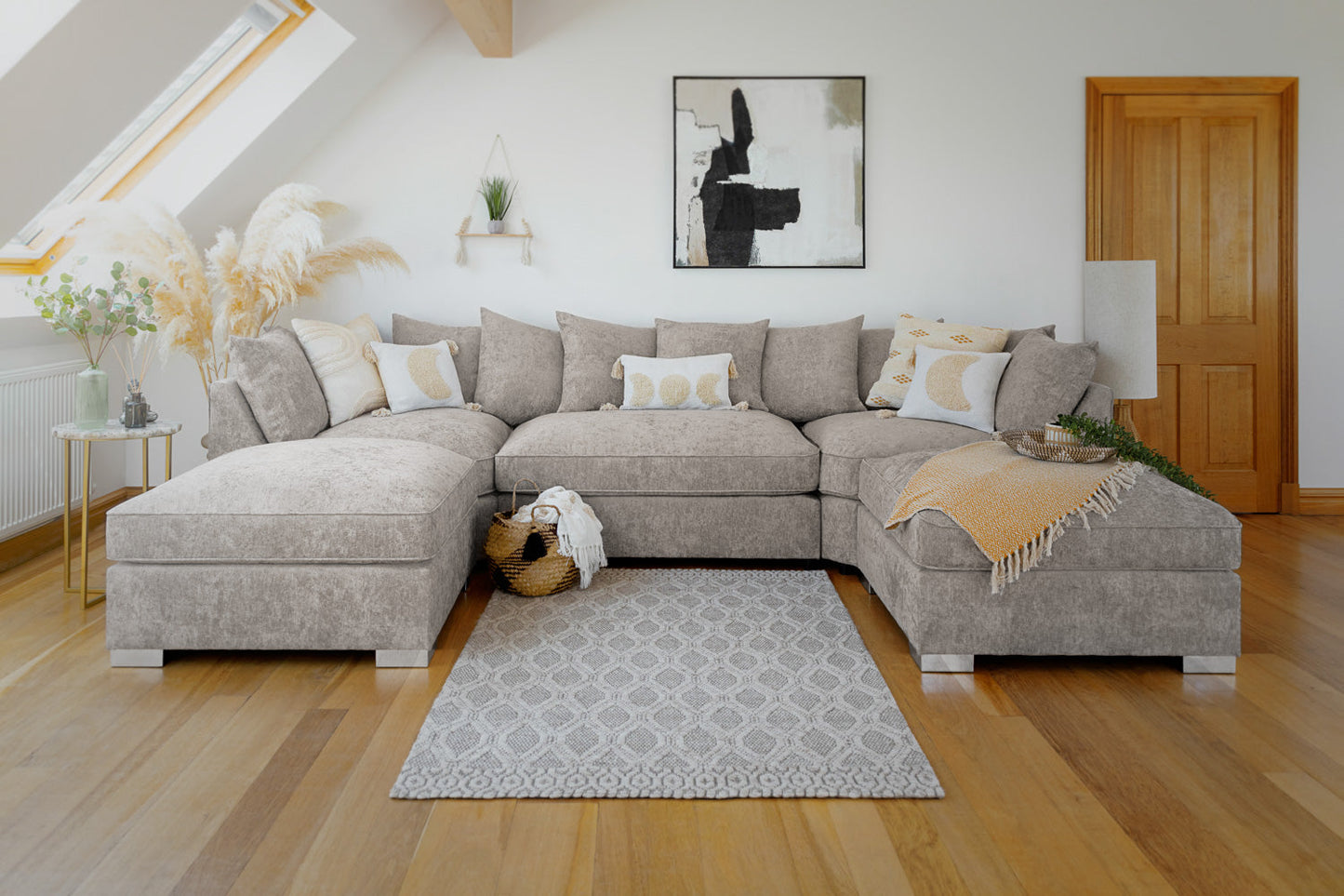 Bishop Scatterback Sofa Truffle U Shape Corner