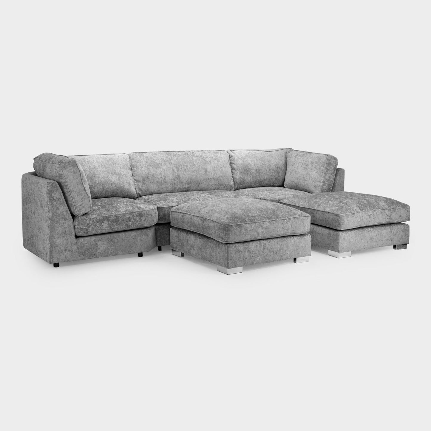 Bishop Fullback Sofa Platinum U Shape Corner