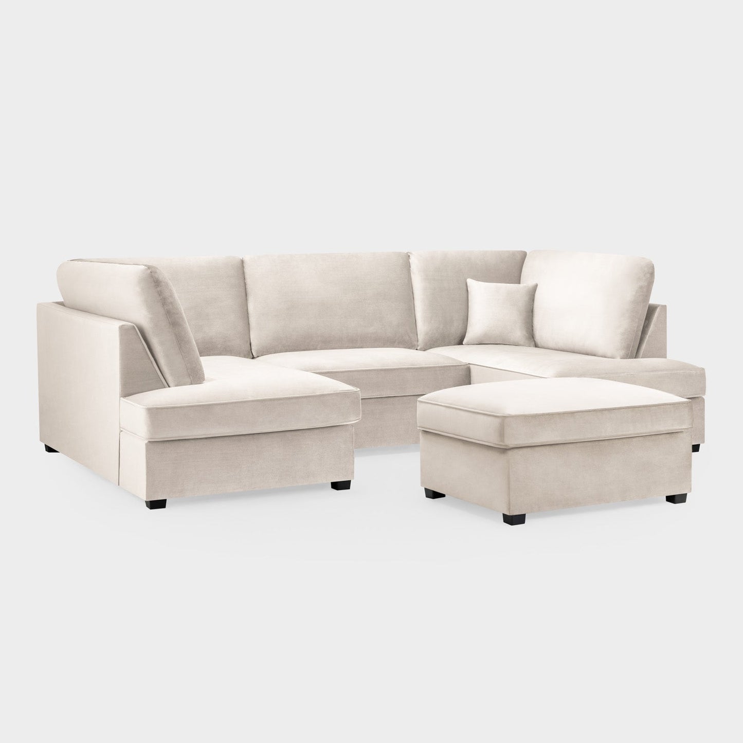 Carnaby Sofa Plush Beige U Shape Corner
