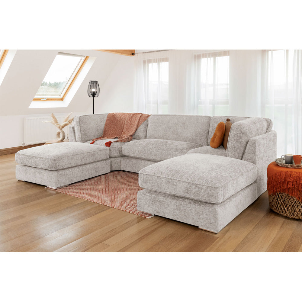 Esma Sofa Ivory U Shape Corner