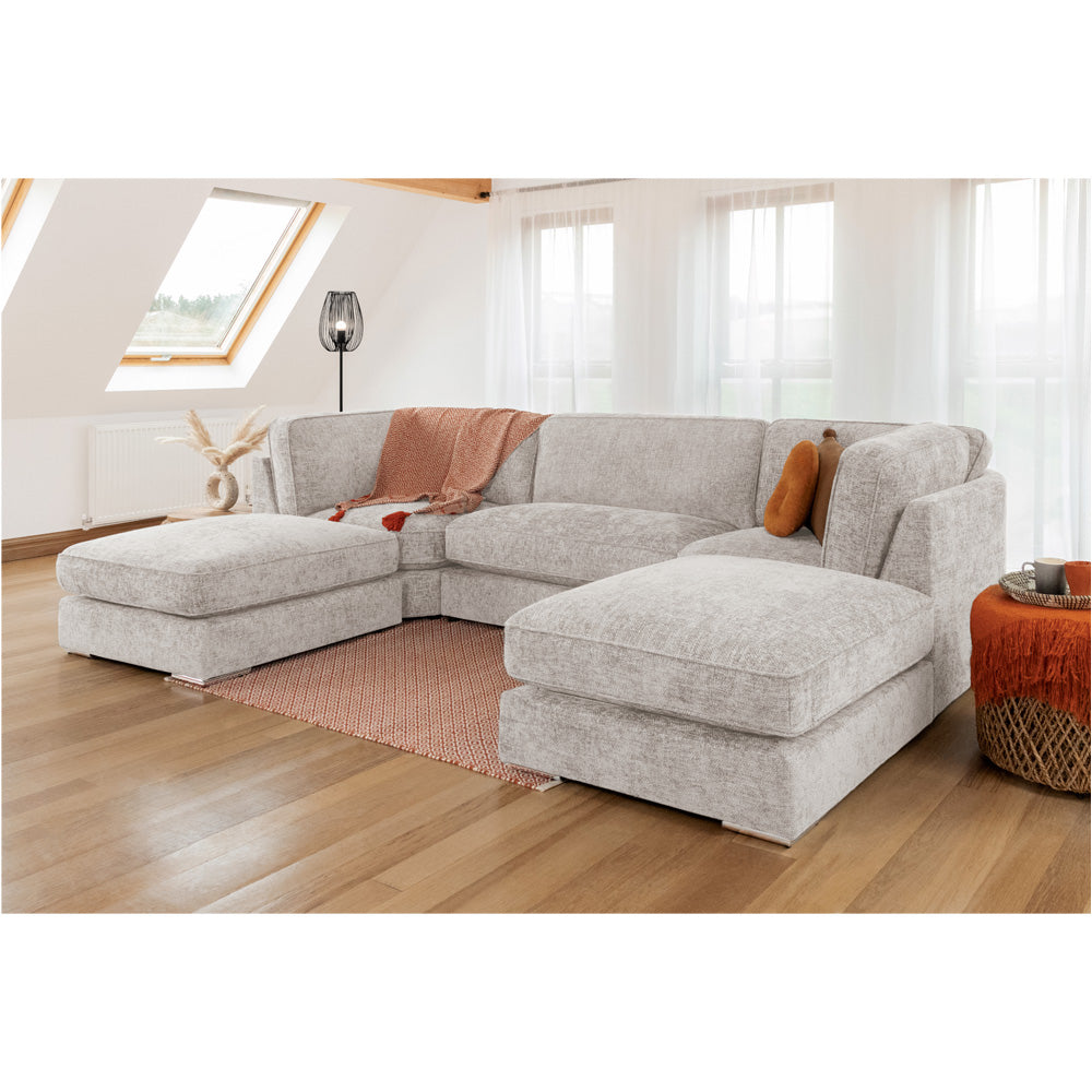 Esma Sofa Ivory U Shape Corner