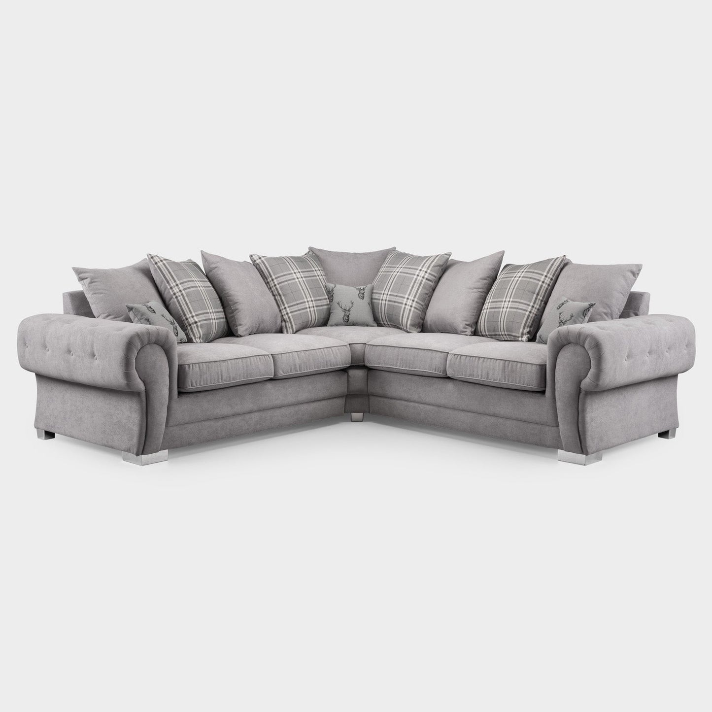 Verona Scatterback Sofa Grey Large Corner