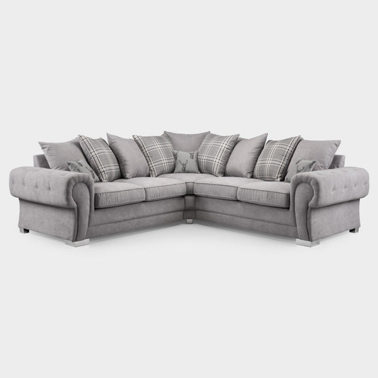 Verona Scatterback Sofa Grey Large Corner